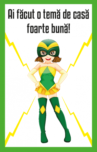 CARTONAȘE „SUPER APRECIERE” 30 BUC. - Ai făcut o temă de casă foarte bună!